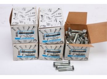 5 Boxes 1/2 - 20 X 2 1/4' Hex Cap Screws - New