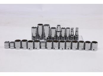 22 Sockets And 2 Adapters - New With Some Storage Wear