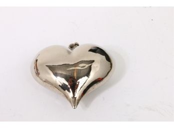 Sterling Silver Heart Pendant 2' Long
