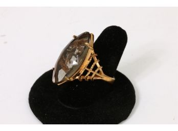 18k GE Marked Women's Rings With Gemstone
