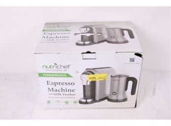 NutriChef Nespresso Coffee And Cappuccino Machine With Milk Frother, Compatible With Nespresso Coffee Capsule