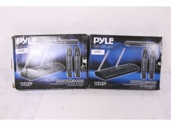 2 Pyle PDWM2100 Professional Dual VHF Wireless Handheld Microphone - 2 Channel