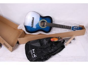 Pyle PGACLS82BLU Beginner 36 Classical Acoustic Guitar - 3/4 Junior Size Blue Burst