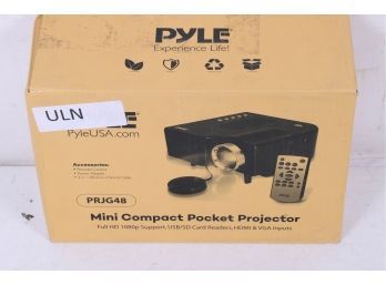 Pyle PRJG48 Mini Compact Pocket Projector, 1080p Support, USB/SD Card Reader