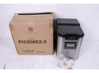 NutriChef Picem62.5 Countertop Ice Maker Portable Kitchen Ice Cube Machine