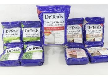 Group Of 7 Dr Teal's Pure Epsom Salt Soaking, Includes( Relax & Relief, Coconut Oil & Ect