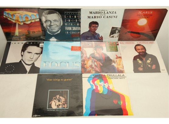 10 Vintage Factory Sealed Vinyl LP's ~ Mixed Genre: Avion, Frank Sinatra, ICarus, Ronnie McDowell & More