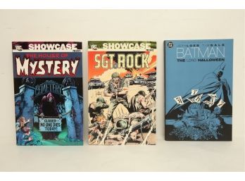 3 DC Graphic Novels: Showcase 'The House Of Mystery' & 'Sgt Rock' And Batman The Long Halloween