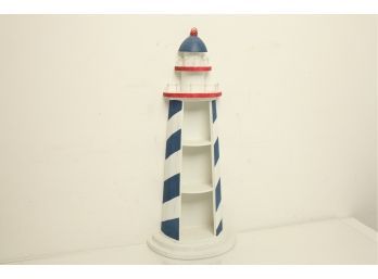 Large Hand Painted Wood Lighthouse Shadow Box