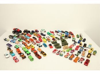 Large Hot Wheels/Matchbox Car Lot ~ Pixar Cars, Military, & Much More