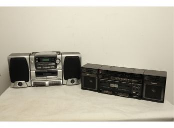 2 Vintage Boom Boxes ~ Panasonic RX-CW43 & Lenox Sound