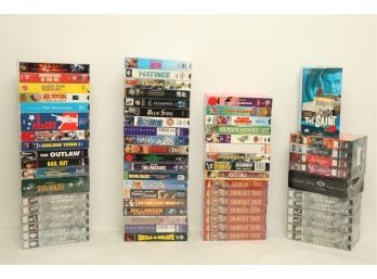 Lot 6 ~ 70 Sealed VHS Tapes ~ Various Genres: TV Shows, Movies, Some Sports, & More