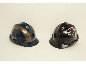 2 NFL Fan Helmets ~ St. Louis Rams & Falcons (brand New)