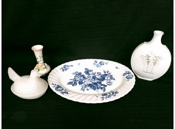 Mixed Ceramic Glass Lot, Fukagawa Arita  Vase, Johnson Bros, Hen On Nest