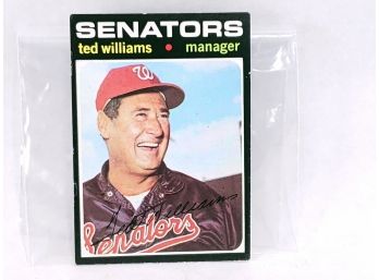 1970 Topps  Ted Williams Senators Manager Baseball Card