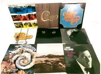 Mixed Lot Of Vinyl Records, Moody Blues,Chicago, Police And More