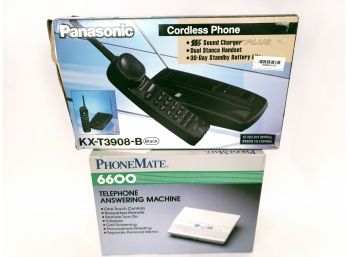 Panasonic Cordless Phone And New In Box Phone Mate 6600 Answering Machine