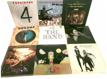 Lot Of 9 Vinyl Rock Records,  Fleetwood Mac, Kansas, Foreigner And More
