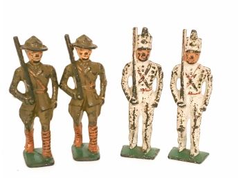 Lot Of 4 Lead Soldier Toys