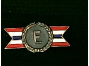 Army Navy Production E Excellence Award Sterling Silver Pin
