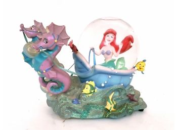 Rare 1988 Disney Little Mermaid Snow Globe Seahorse Carriage