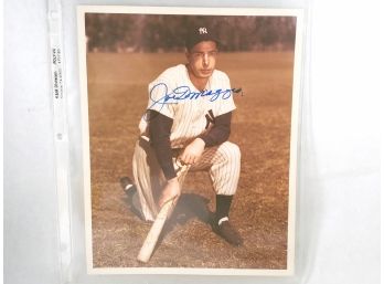 Authentic Joe Dimaggio Signed  8x10 Baseball Photo