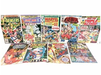 Lot Of 9 Comics, Marvel And Atlas, King Size Special Super Heros #1