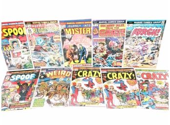 Group Of 10 Silver Age Marvel Comics,  Spoof, Bloodstone, Mystery,  Crazy And More