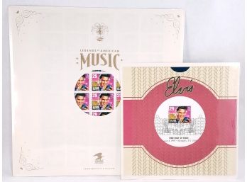 USPS Postage Elvis Legends Of American Music Sealed Stamp Sheet And Ceremony Program