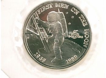 Republic Of Marshall Island Apollo 11 First Men In The Moon$5 Dollar Commemorative Coin