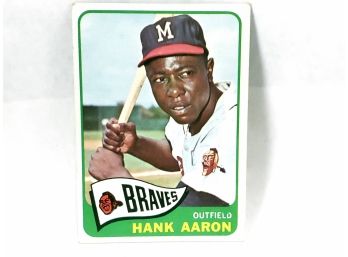 1965 Topps Hank Aaron #170  Atlanta Braves Baseball Card