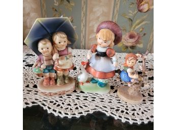 Lot Of 3 Hummel Inspired Figurines