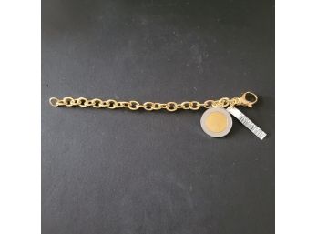 New With Tag QVC Bronzo Link Bracelet With 500 Lira Coin - Perfect!