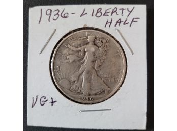 1936 Liberty Half Dollar - Silver VG