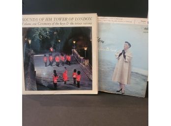 Lot Of 2 Vintage 45rpm Records Sounds Of The Tower Of London And Judy Garland