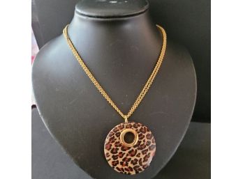 New And Unworn Leopard Design Pendant Necklace By Joan Rivers