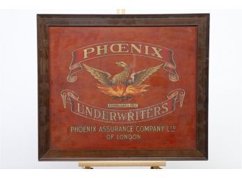 Vintage Phoenix Underwriters Advertising Sign