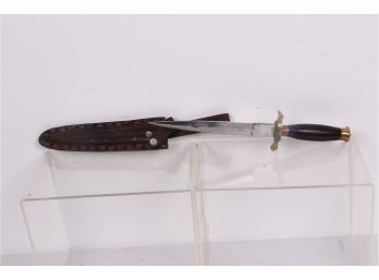 Vintage Dagger With  Leather Sheath