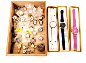 Lot Of 3 Watches 2 Manhattan New In Box And Watch Faces Some Antique