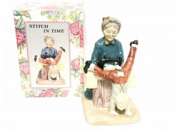 Stitch In Time Comical Vintage Ceramic Figure