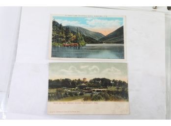 Vintage Post Card Book Including Hand Colored 1900-1920's & 1940's
