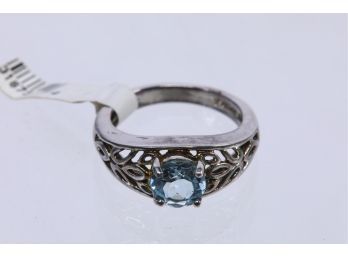 Sterling Silver & Topaz Ring
