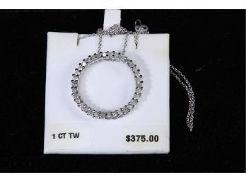 Sterling & Diamond Pendant Necklace