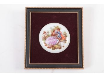 Hand Painted Limoges Plaque, Signed