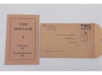 'Our Heritage' 1085 John De King 1957 Randolph Kenney With Original Mailing Envelope