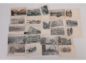 Grouping Of Early Foreign Postcards Great Britian Mid East & 1 Canada