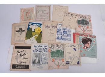 Grouping Early 1900's Waterbury Connecticut Sheet Music