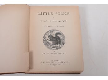 1895 Edition 'Little Folks In Feathers And Fur' By Olive Thorne Miller E. P. Doltton