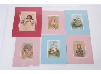 6 Matted For Framing Victorian Trad Cards