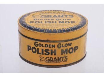 Circa 1926 Grant's 'Golden Glow' Polish Mop Tin